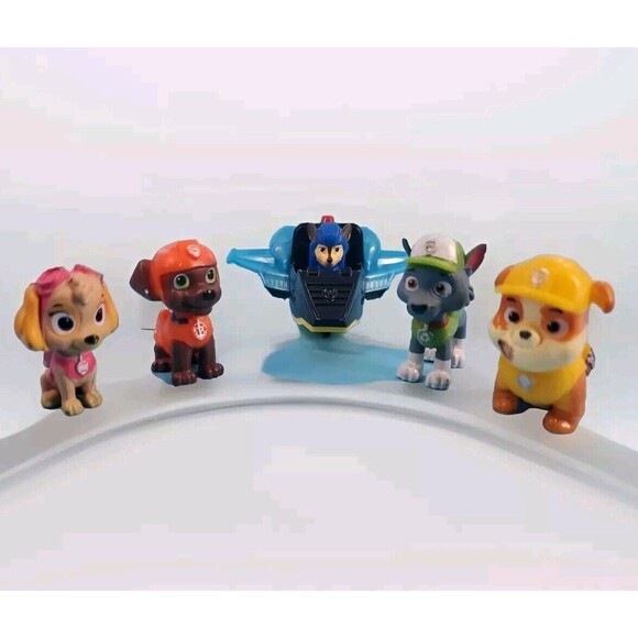 Paw Patrol Mini Figures Chase Skye Zuma Rocky Rubble Cartoon Super Heros - Picture 1 of 9